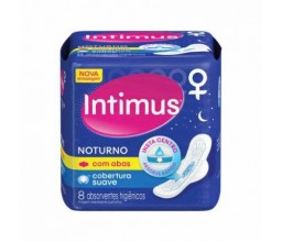 ABSORVENTE INTIMUS NOTURNO  C/ ABAS  8 UNIDADES