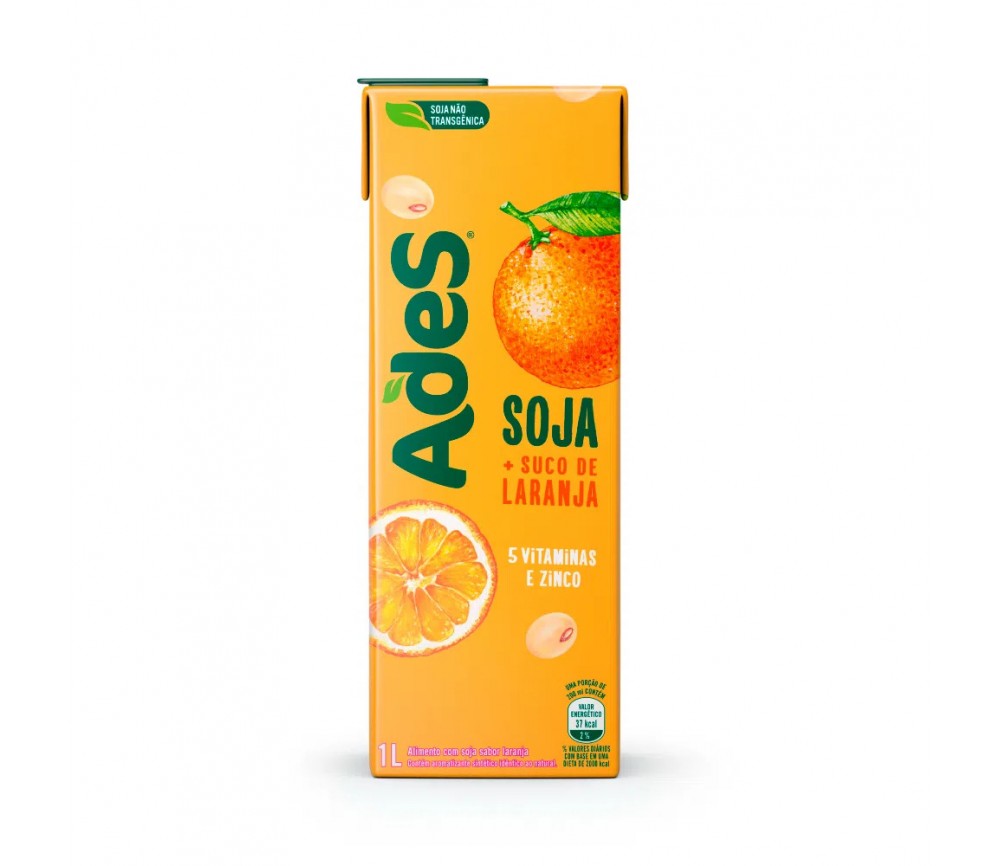 Suco soja Laranja Ades 1L