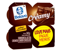Sobremesa Láctea Chocolate Batavo Creamy 360g