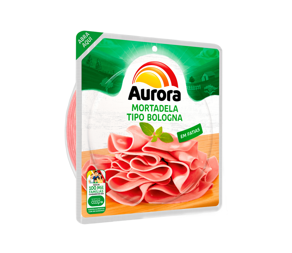 Mortadela Fatiada Tipo Bologna Aurora 200g