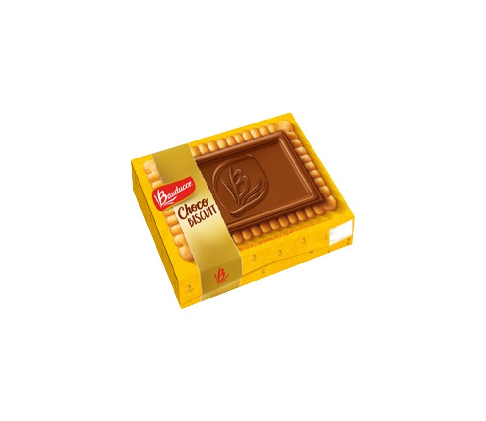 LaryShop - 2 Caixas Biscoito Choco Biscuit Chocolate Ao Leite Bauducco  Display 18x36g