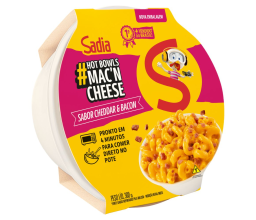Mac'n Cheese Cheddar & Bacon Sadia Pote 300g