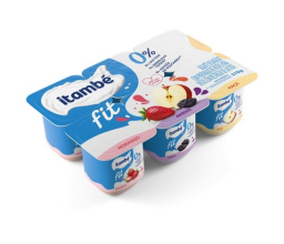 Iogurte Desnatado Zero Sabor Morango, Maça e...