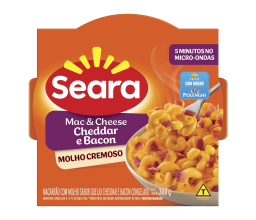 Mac & Cheese Cheddar e Bacon Seara 300g