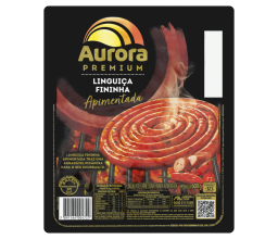 Linguiça fininha apimentada aurora premium 600g