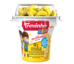 Iogurte Sabor Morango Com Balas de Banana Trevo...