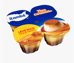 Flan com calda sabor Caramelo Itambé 400g