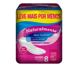 Absorvente Naturalmente com 8 Unidades