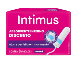 Absorvente Interno Discreto Íntimos com 8 Unidades