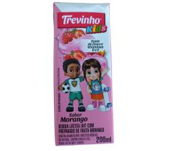 Bebida Láctea Sabor Morango Trevo Kids 200ml