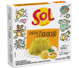 Gelatina Sabor Maracujá Sol 20g