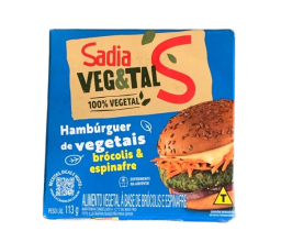 Hambúrguer de Vegetais Brócolis e Espinafre...