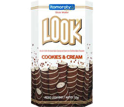 Biscoito Wafer Recheado Cookies & Cream Look 55g