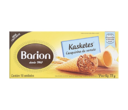 Casquinha de Sorvete Kasketes 75g (com 18...