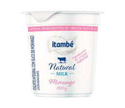 Iogurte Natural Milk Sabor Morango Itambé 160g