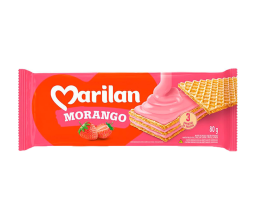 Biscoito Wafer Morango Marilan 80g
