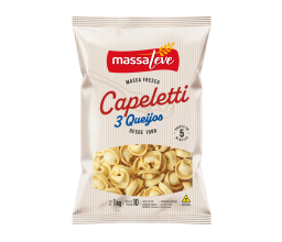 Capeletti de 3 Queijos Massa Leve 1kg